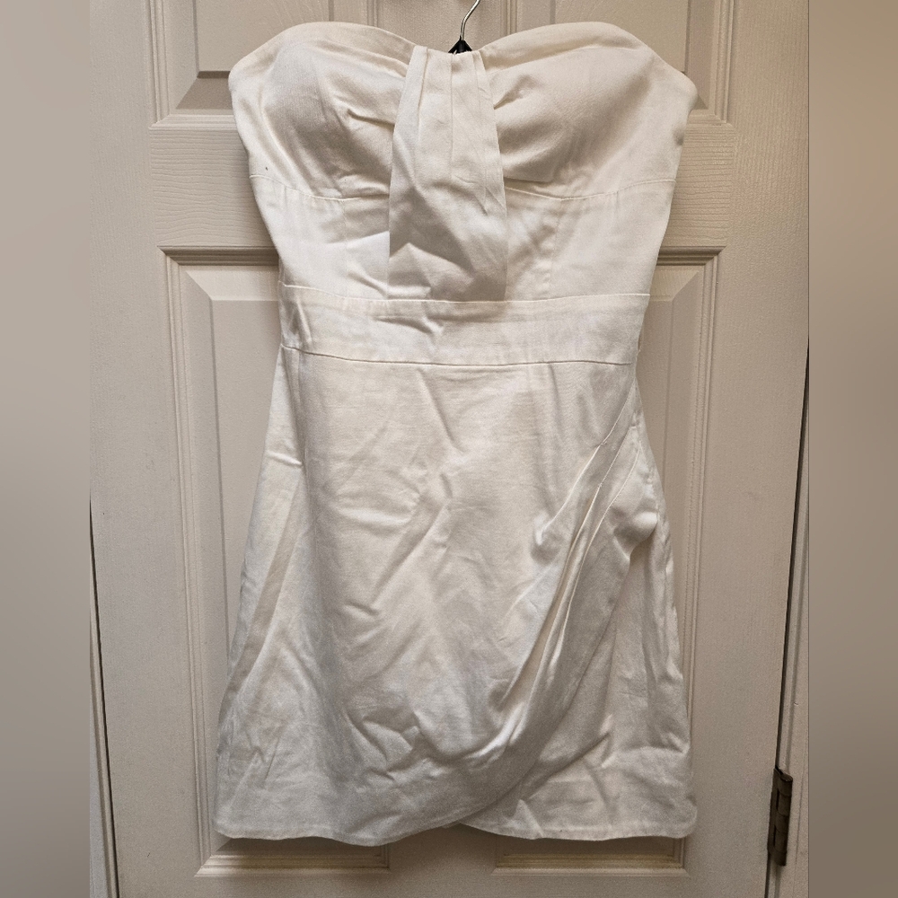 NWT Charlotte Russe Strapless White Dress, Medium